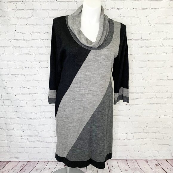 MADISON LEIGH LIGHTWEIGHT COWL NECK SWEATER DRESS - XL - Picture 1 of 4